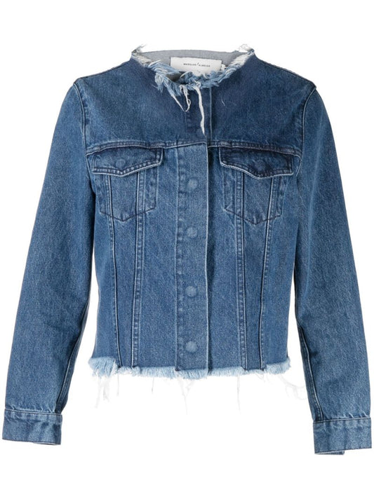 Blue Raw Edge Denim Jacket