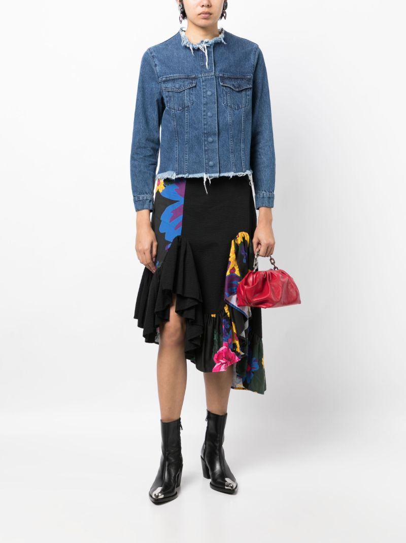 Blue Raw Edge Denim Jacket