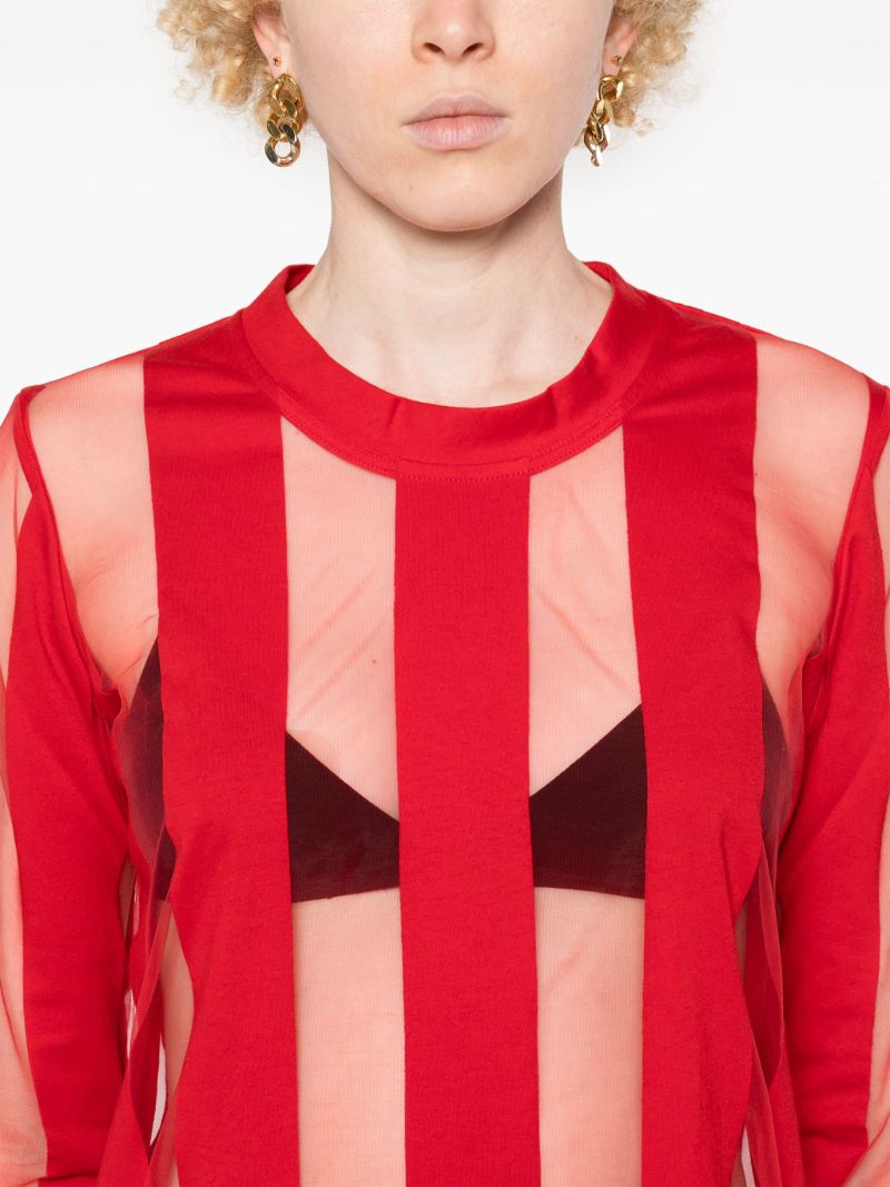 Sheer Stripe Maxi Dress
