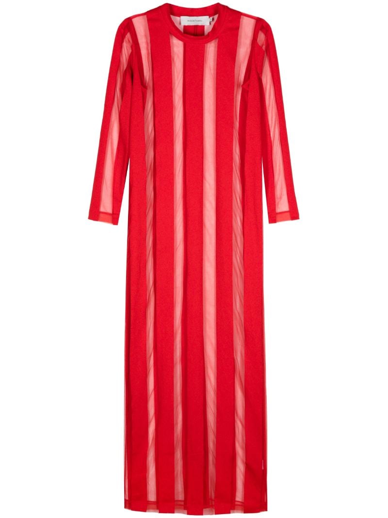 Sheer Stripe Maxi Dress