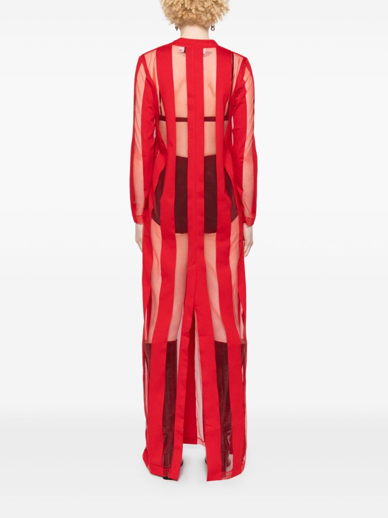 Sheer Stripe Maxi Dress