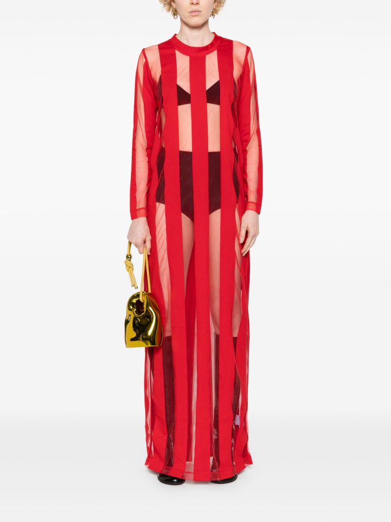 Sheer Stripe Maxi Dress