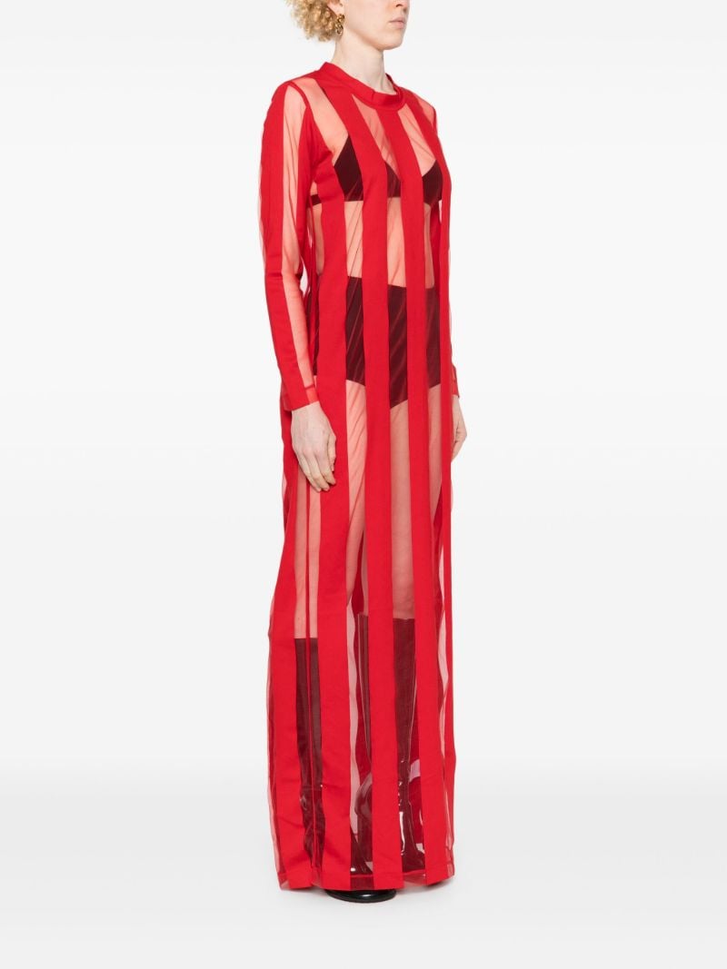 Sheer Stripe Maxi Dress