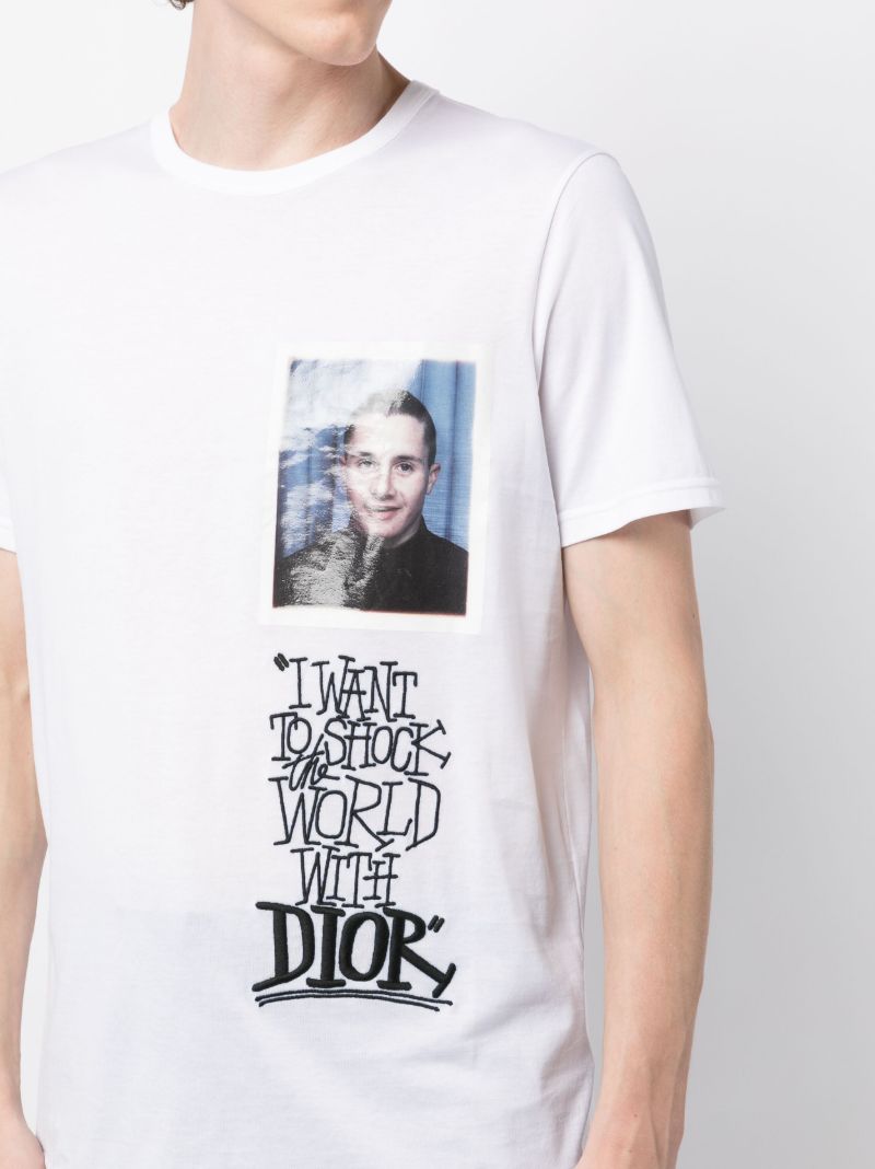 White Graphic Print Cotton T-shirt