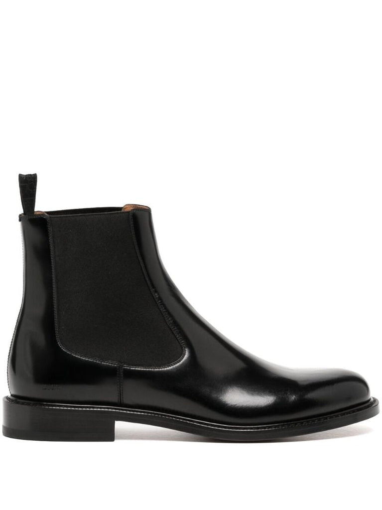 Black Leather Chelsea Boots