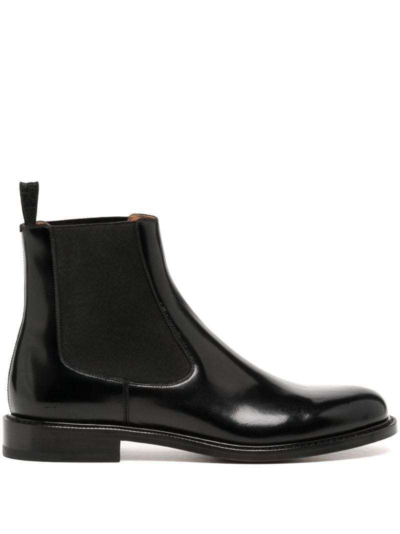 Black Leather Chelsea Boots