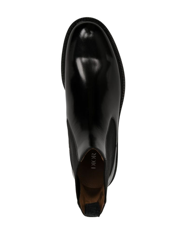 Black Leather Chelsea Boots