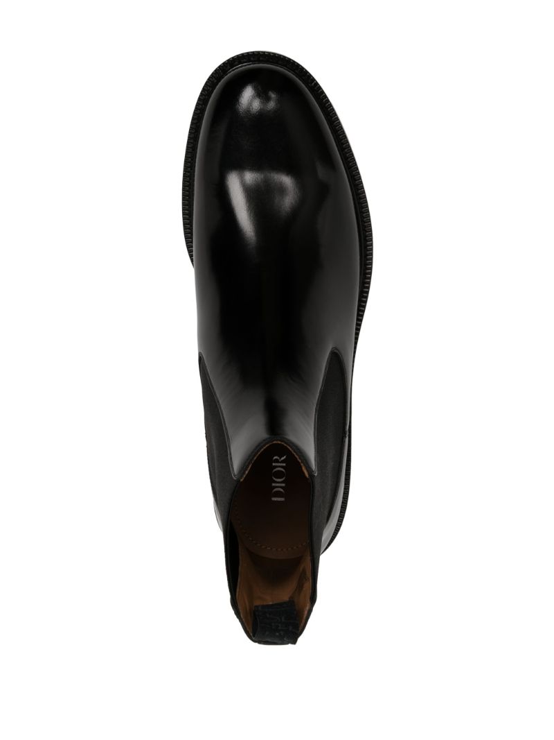Black Leather Chelsea Boots
