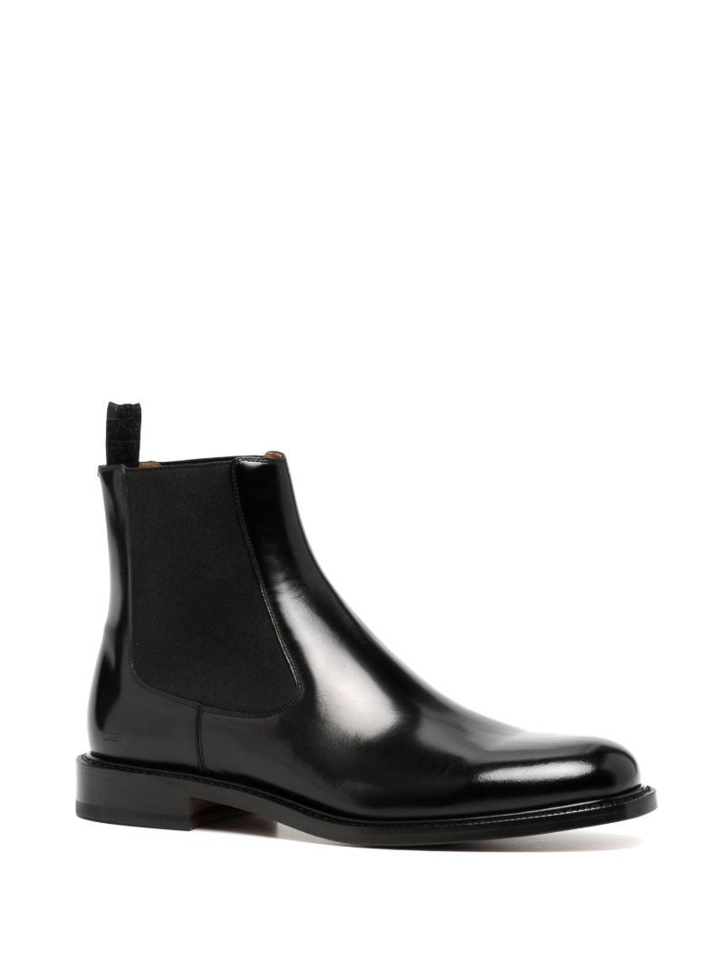 Black Leather Chelsea Boots