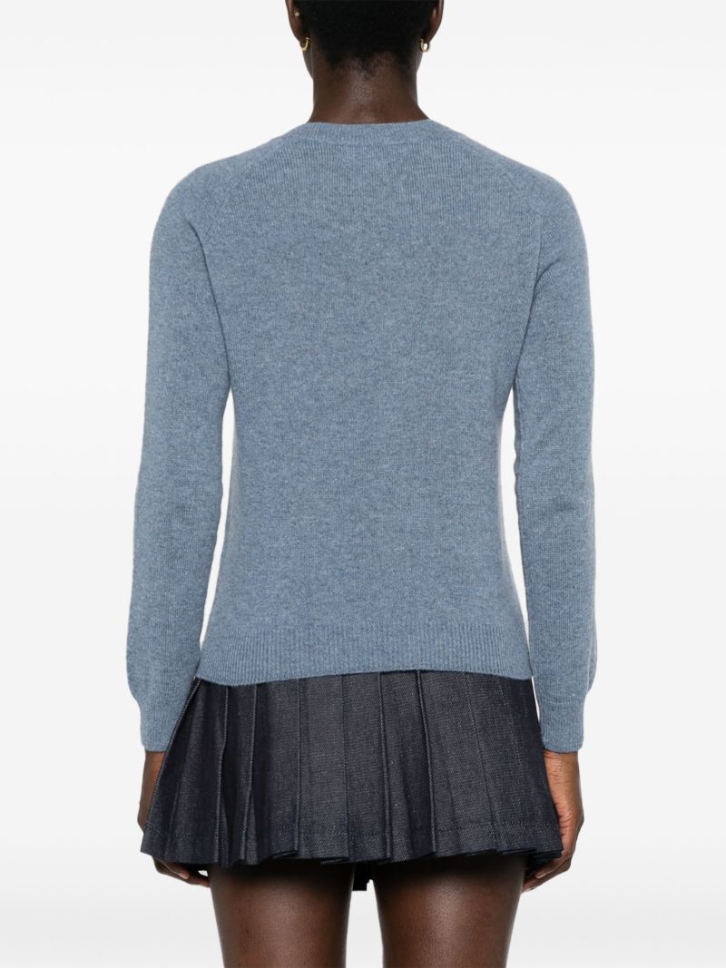 Blue Cashmere Crew Neck Jumper