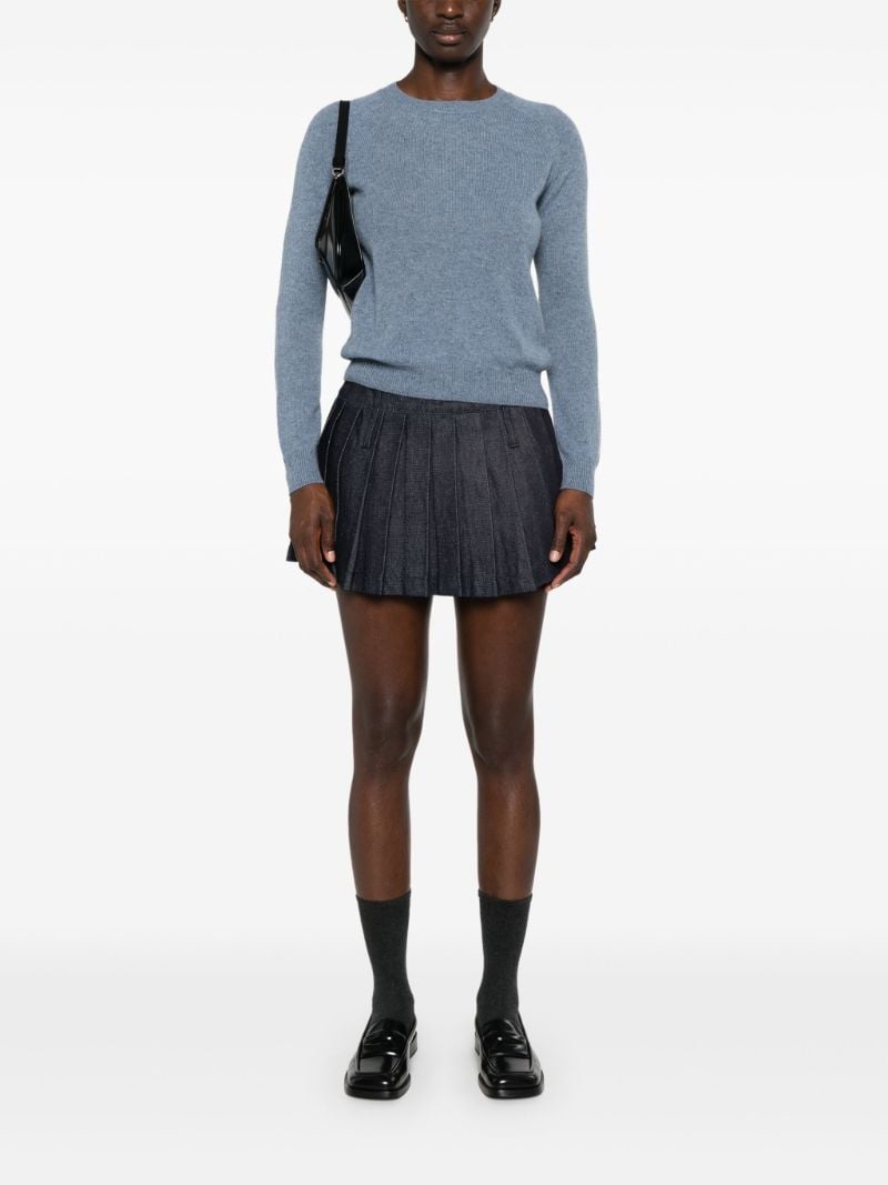 Blue Cashmere Crew Neck Jumper