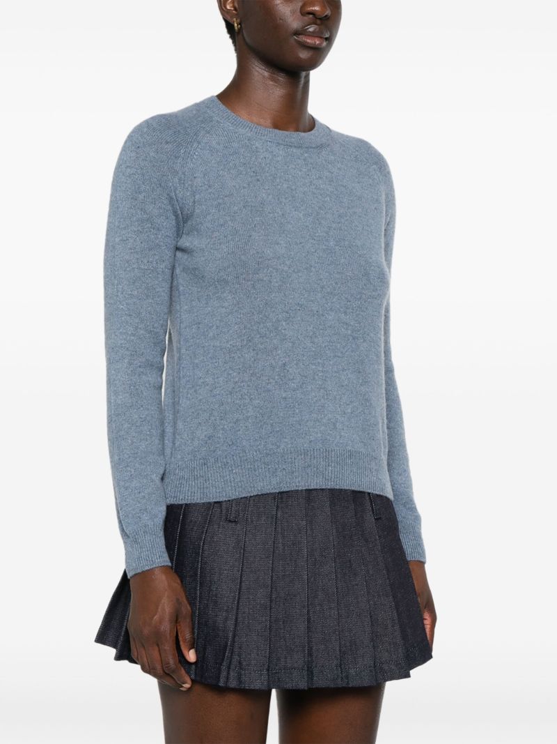 Blue Cashmere Crew Neck Jumper