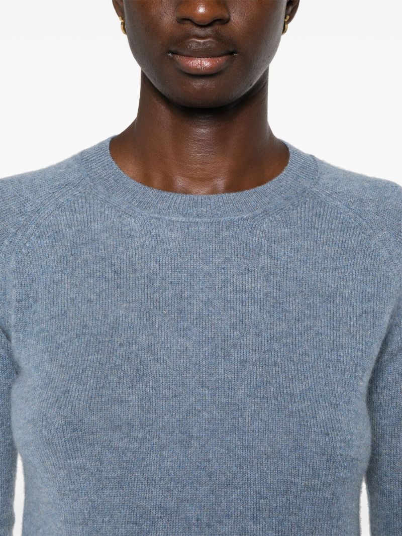 Blue Cashmere Crew Neck Jumper