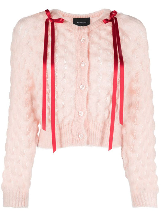 Pink Bow Detail Cardigan