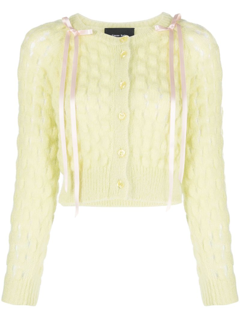 Yellow Bow Detail Cardigan
