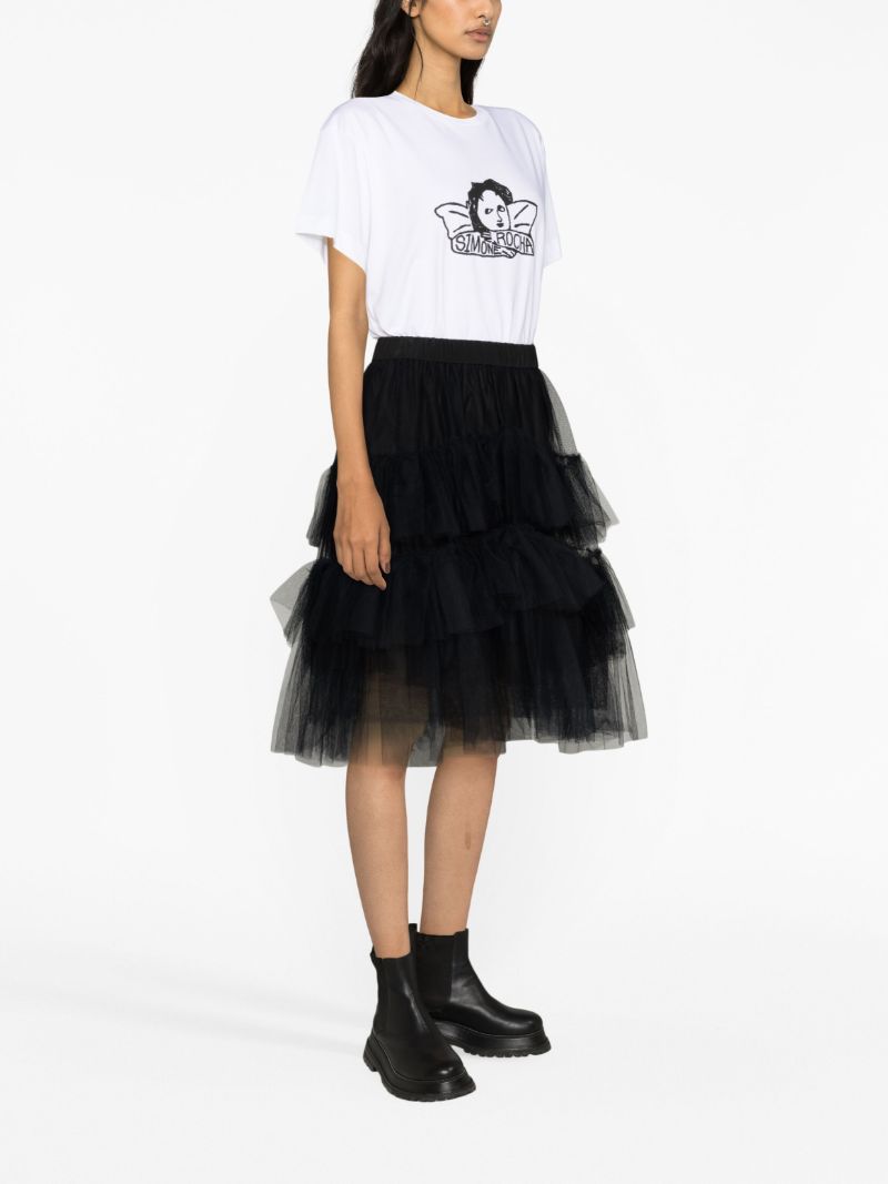 Black Tulle A-line Skirt