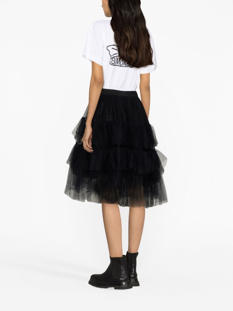 Black Tulle A-line Skirt
