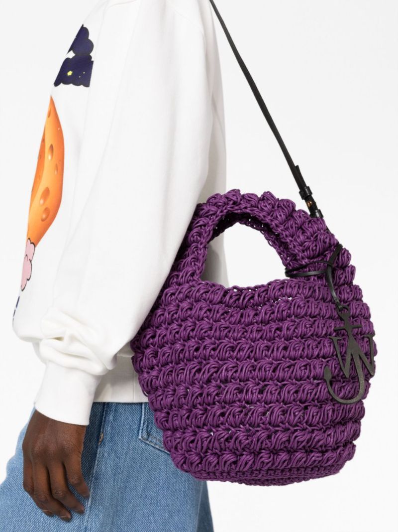 Purple Popcorn Large Tote Bag