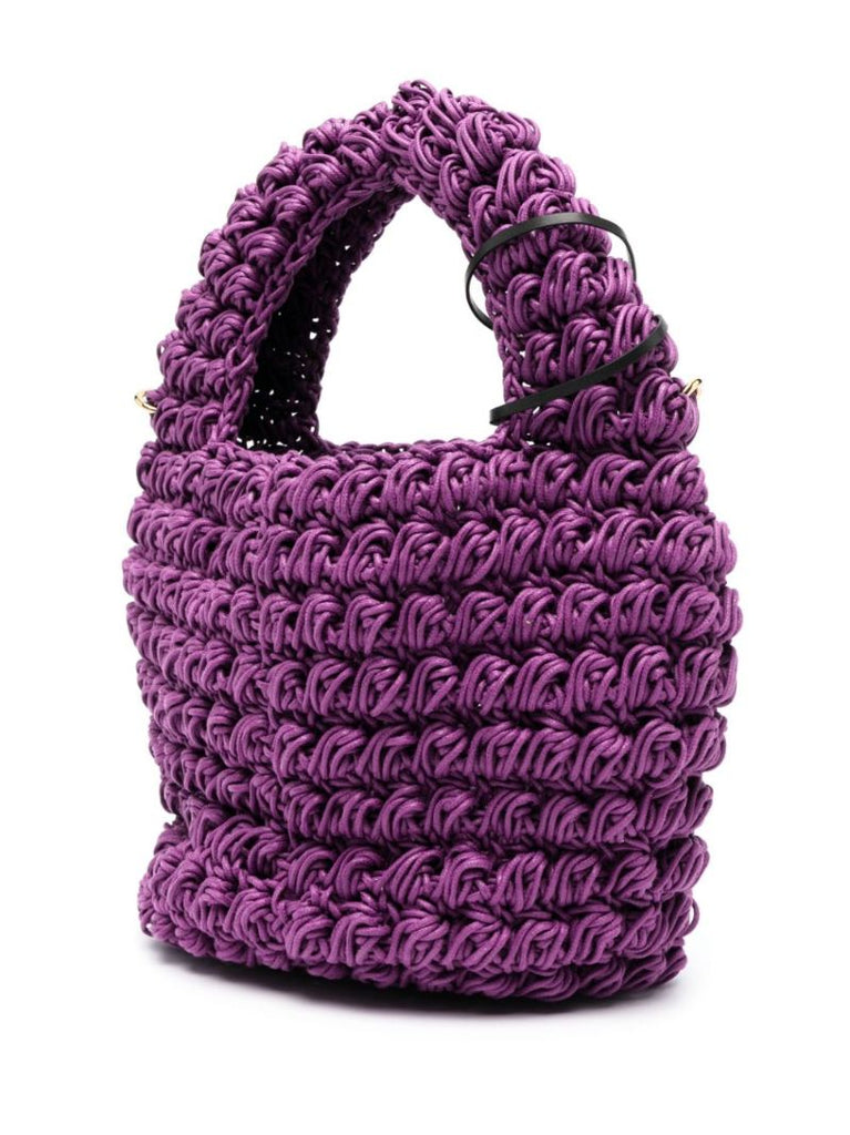 Purple Popcorn Large Tote Bag