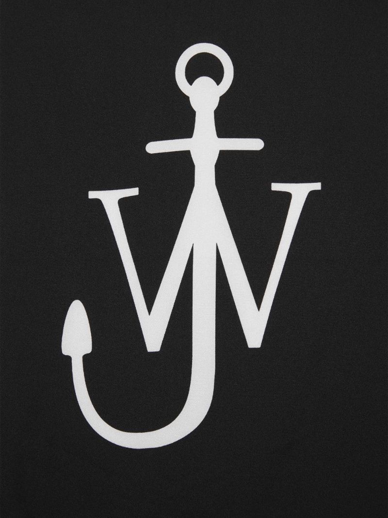 Black Anchor Logo Silk Scarf