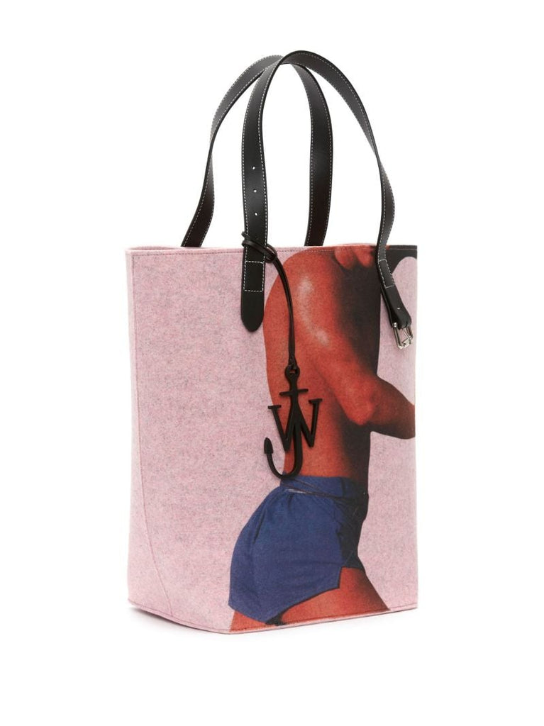 Pink Photograph Print Tote Bag
