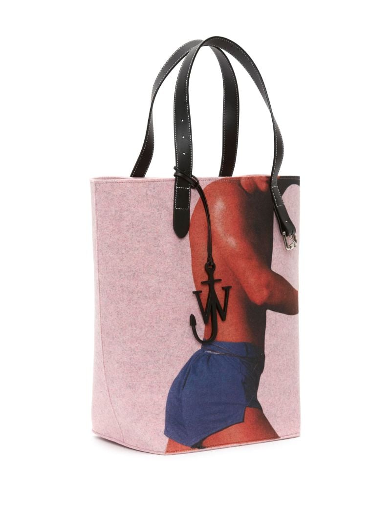 Pink Photograph Print Tote Bag