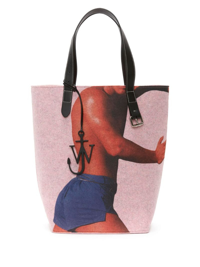 Pink Photograph Print Tote Bag