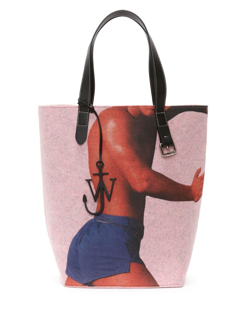 Pink Photograph Print Tote Bag