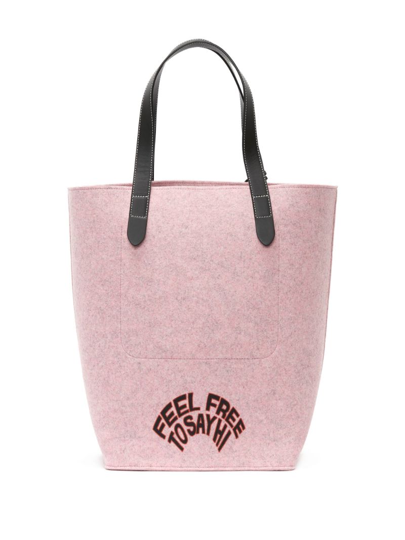 Pink Photograph Print Tote Bag