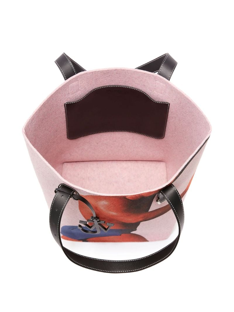 Pink Photograph Print Tote Bag