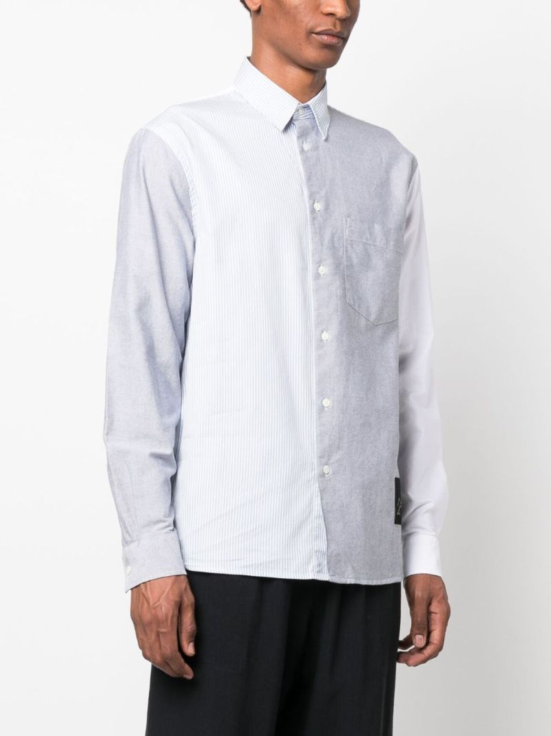 Blue Patchwork Cotton Shirt