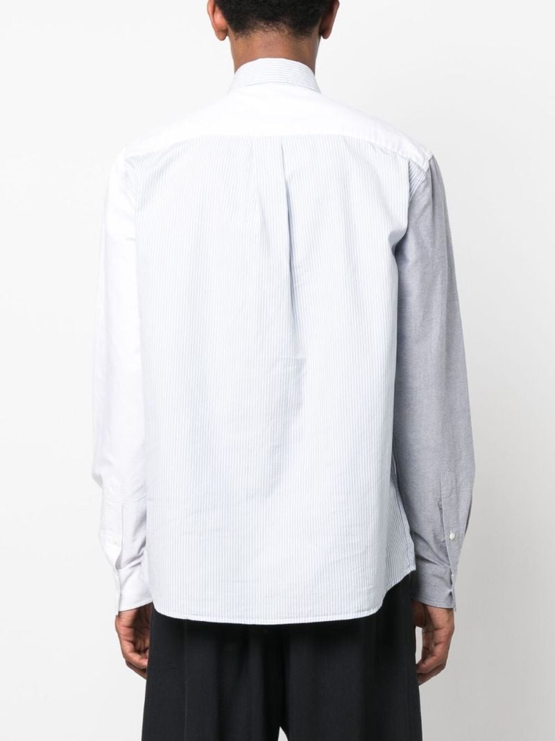 Blue Patchwork Cotton Shirt
