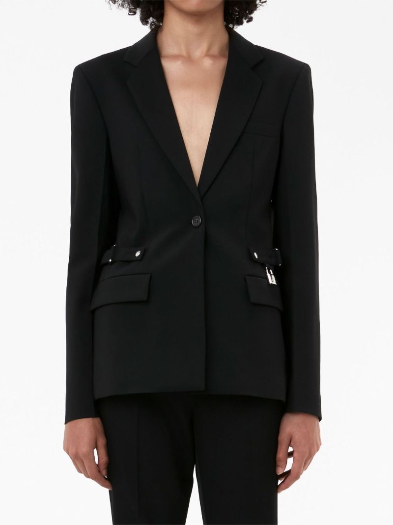 Black Padlock Single-breasted Blazer