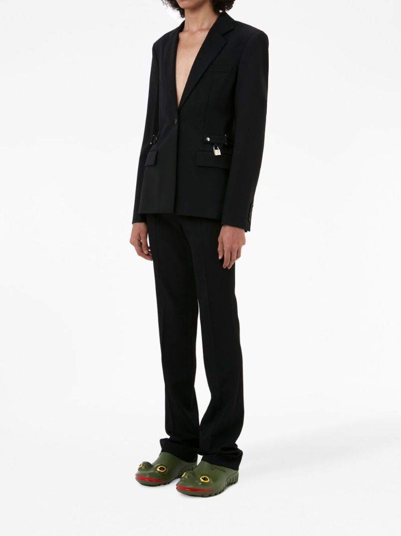 Black Padlock Single-breasted Blazer