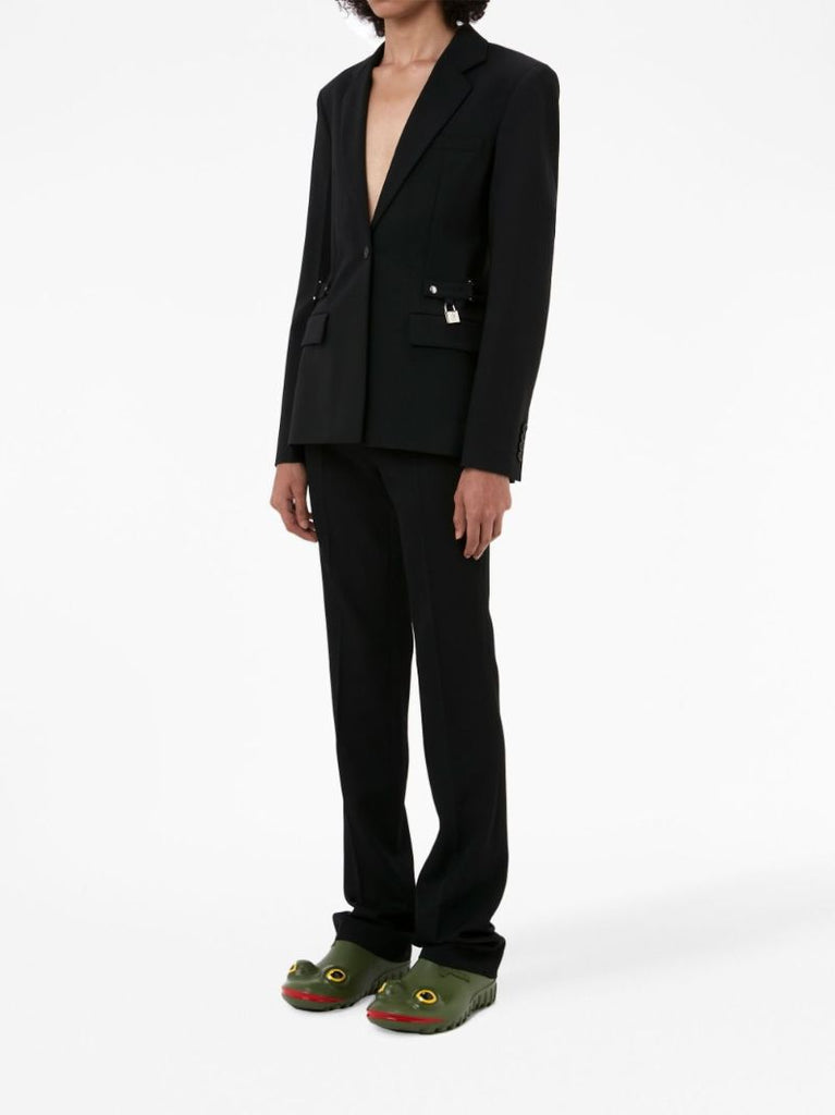 Black Padlock Single-breasted Blazer