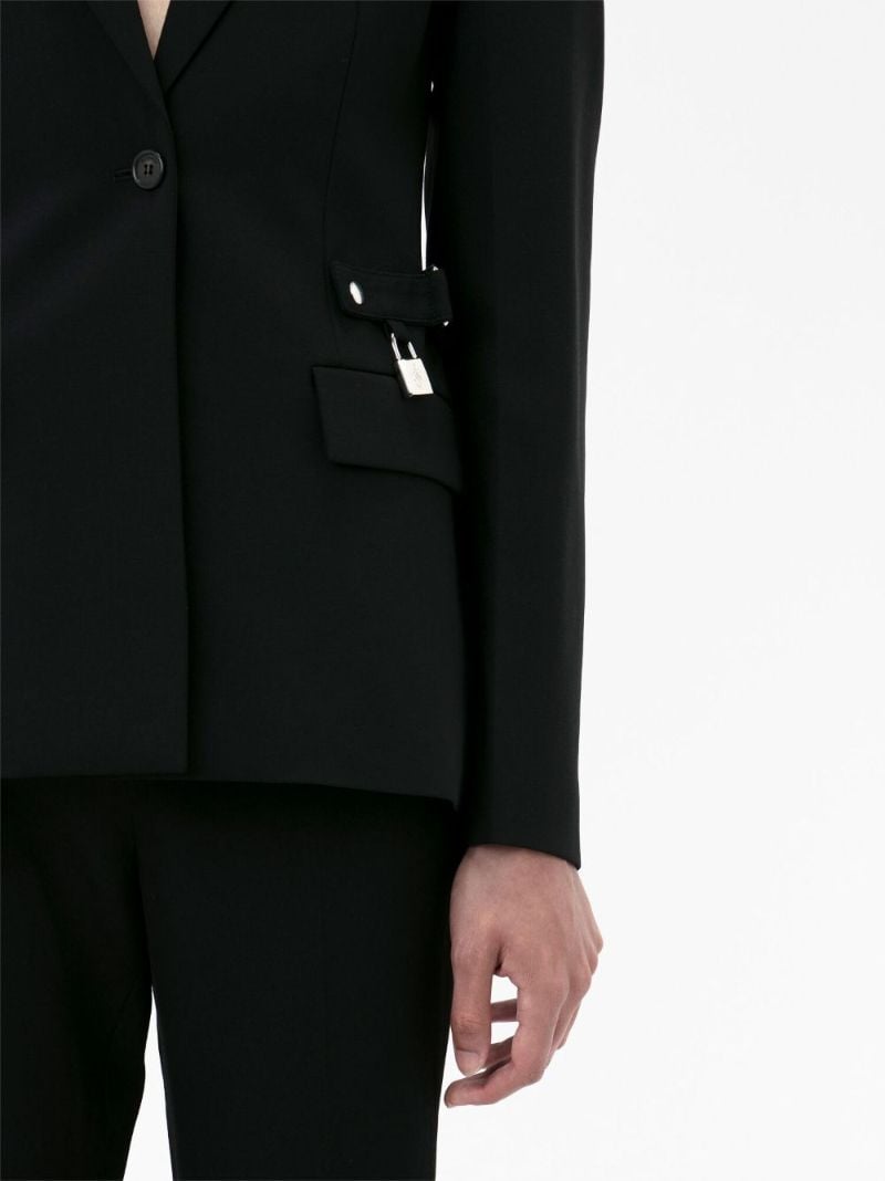 Black Padlock Single-breasted Blazer