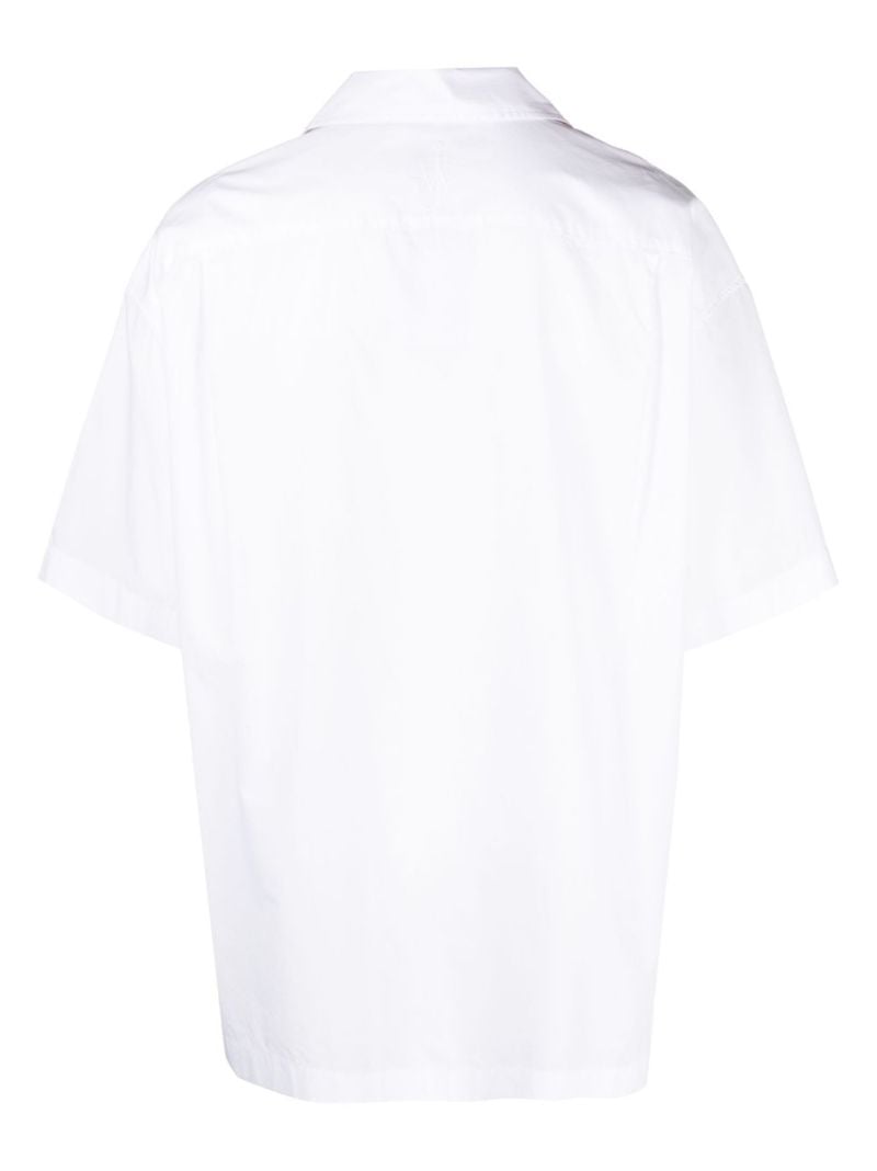 White Printed Short-sleeve Shirt