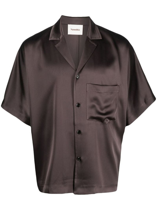 Brown Yuki Short Sleeve Shirt