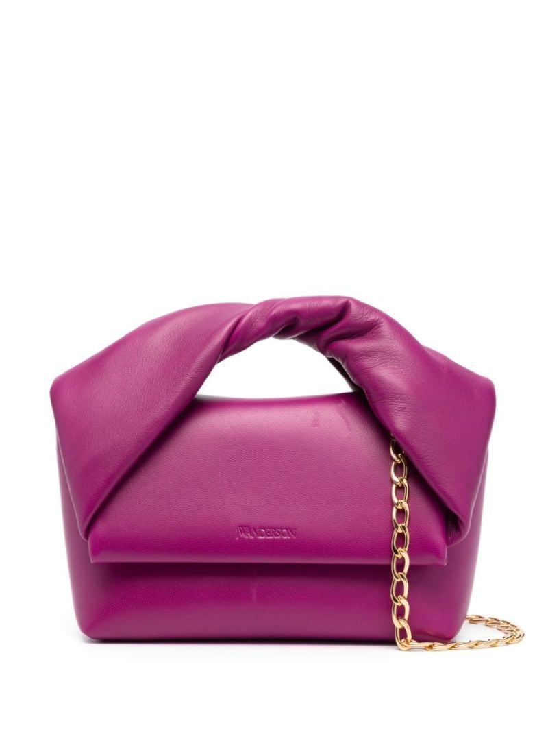 Purple Twister Medium Leather Top Handle Bag