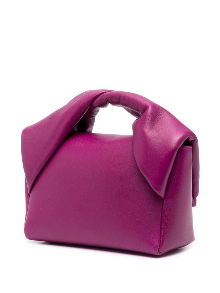 Purple Twister Medium Leather Top Handle Bag