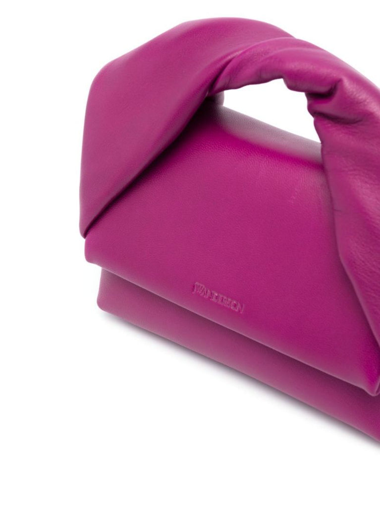 Purple Twister Medium Leather Top Handle Bag