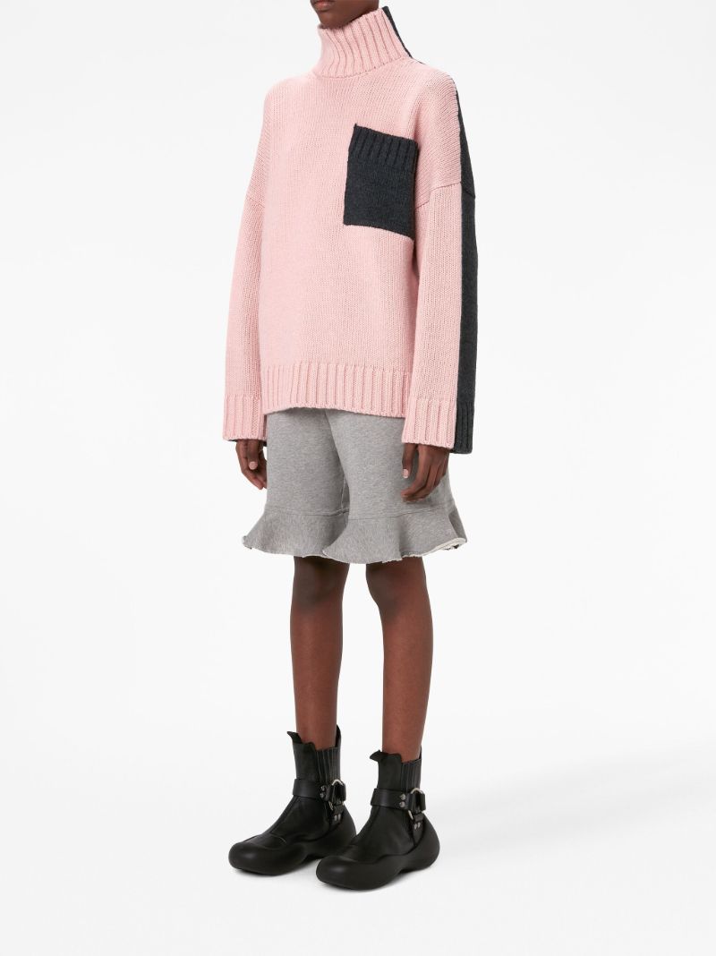 Pink High-neck Sweater