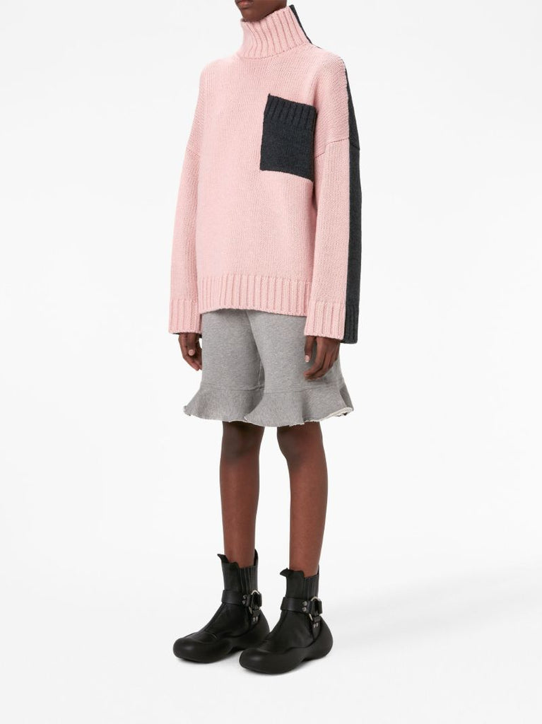 Pink High-neck Sweater