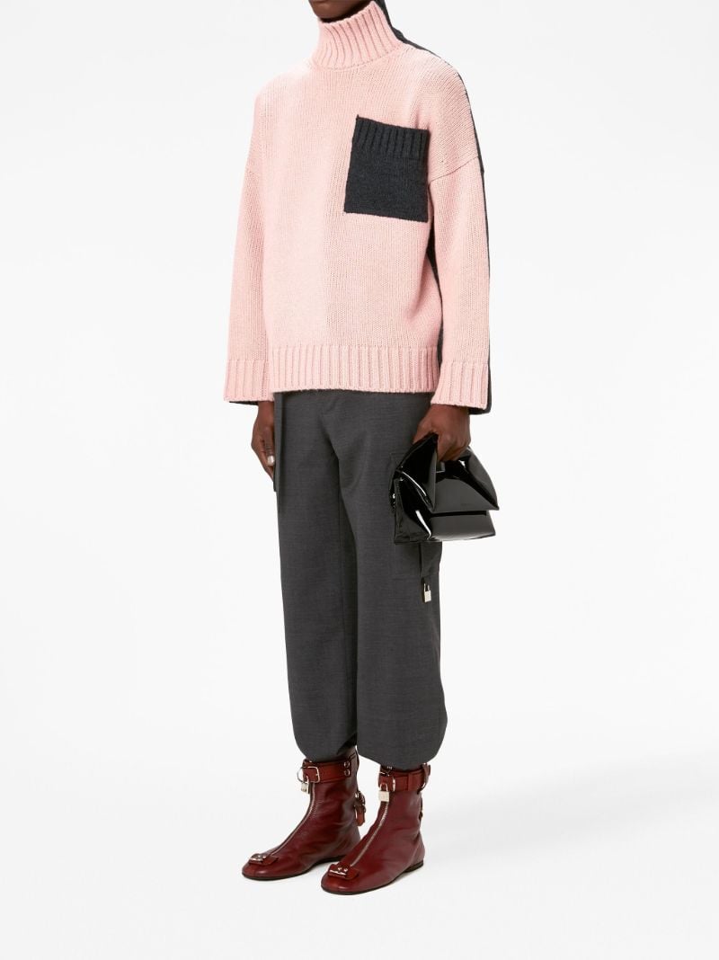 Pink High-neck Sweater