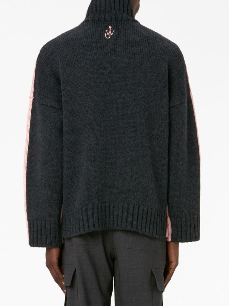 Pink High-neck Sweater
