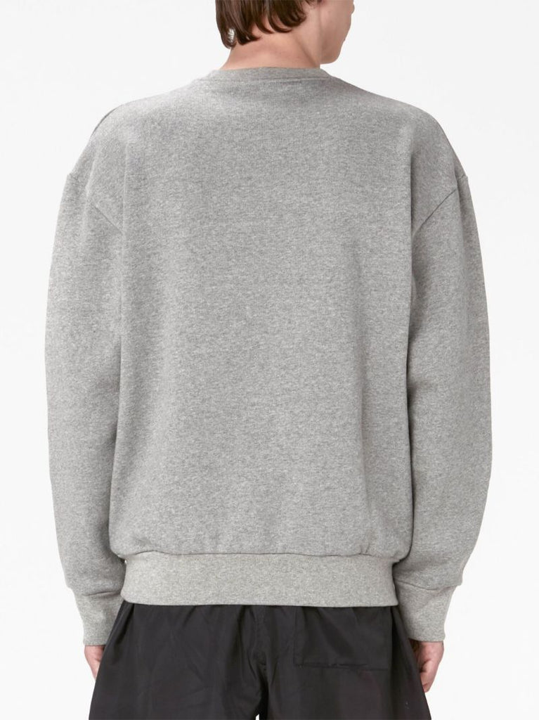Grey Graphic Print Cotton Sweatshirt
