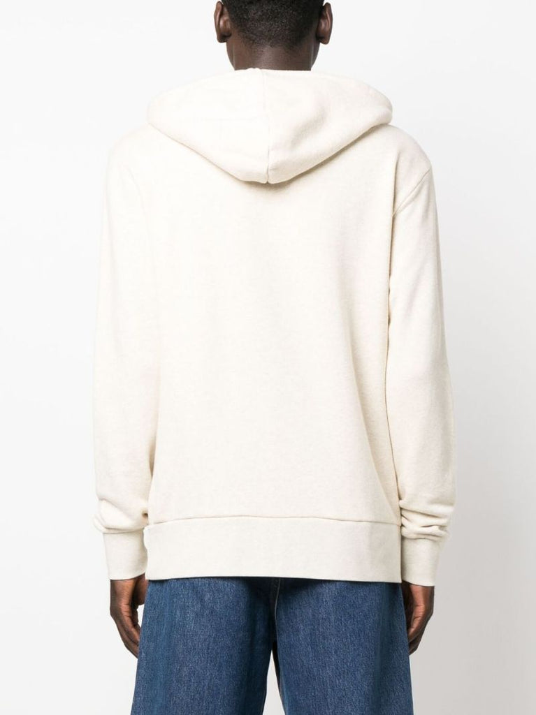 Neutral Graphic-print Cotton Hoodie