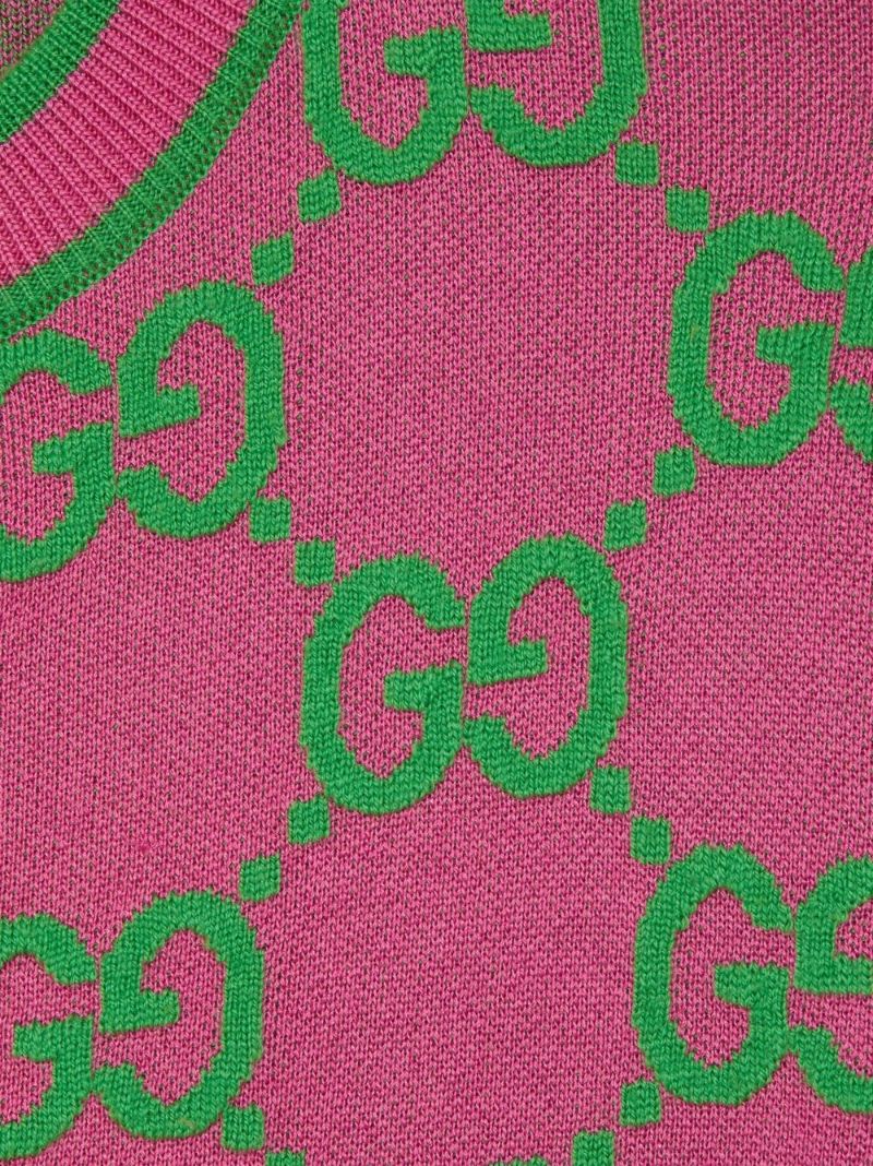 Pink Gg Supreme Jacquard Cardigan