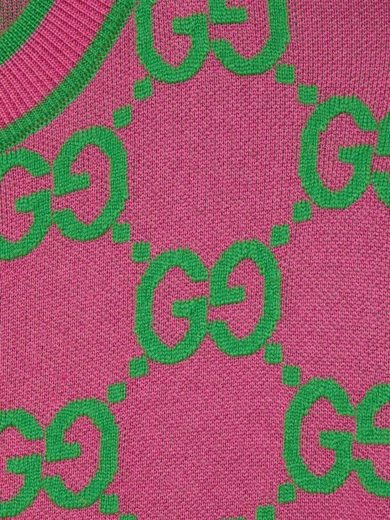 Pink Gg Supreme Jacquard Cardigan