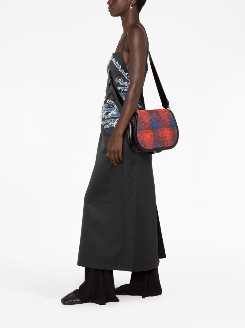 Red Guitar Line Medium Crossbody Bag